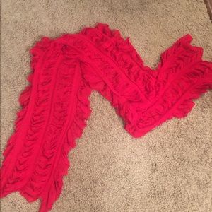 Red stretchy scarf